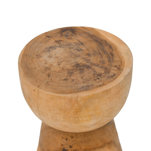 Stool Orveto pakoworld suar wood in natural color D30x40cm