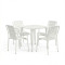 Dining set Heven Vista pakoworld set of 5 pices black aluminum 80x80x72cm