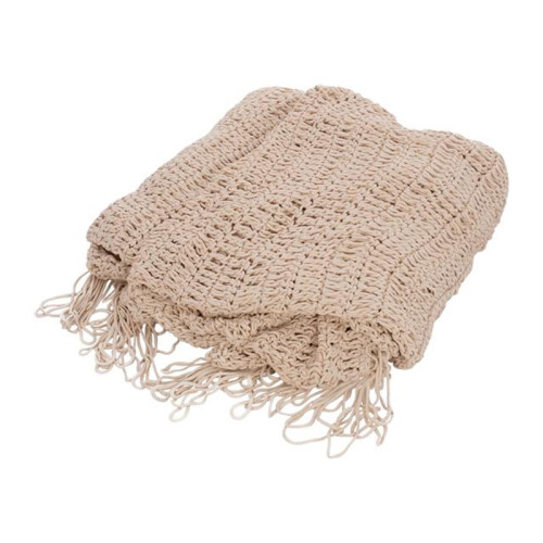 Shelto pakoworld macrame poly-cotton shade net in beige shade 300x400x27cm