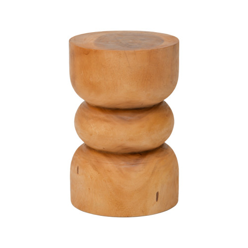 Stool Estelle pakoworld suar wood in natural color D30x45cm