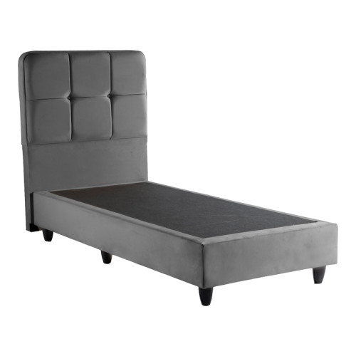 Single bed Punto pakoworld anthracite velvet 90x200cm