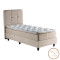 Single bed Punto pakoworld cream velvet 90x200cm