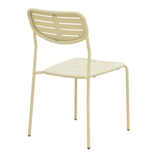 Stackable chair Deraby pakoworld cream metal 52.5x45.5x83cm