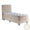 Single bed Linteda pakoworld cream velvet 90x200cm