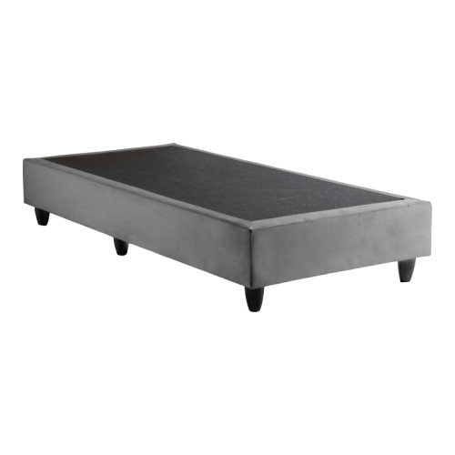 Single bed base Pakda pakoworld anthracite velvet 90x200cm