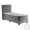 Single bed Linteda pakoworld anthracite velvet 90x200cm