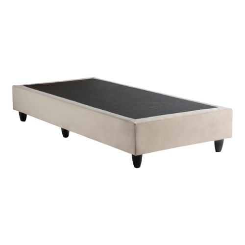 Single bed base Pakda pakoworld cream velvet 90x200cm