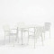 Dining set Heven Vista pakoworld set of 5 pices black aluminum 120x70x72cm