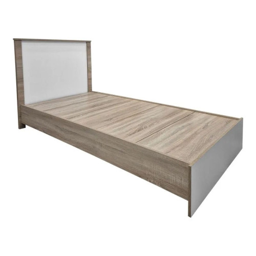 Bed with mattress Athos-Perfecto pakoworld sonoma-white 90x190cm