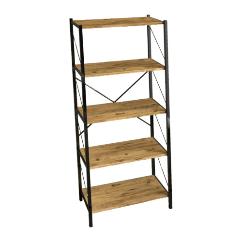 Bimblem pakoworld bookcase oakwith black 60x30x150cm