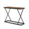 Glimmer pakoworld console tableς walnut with black metal 100x30x80cm