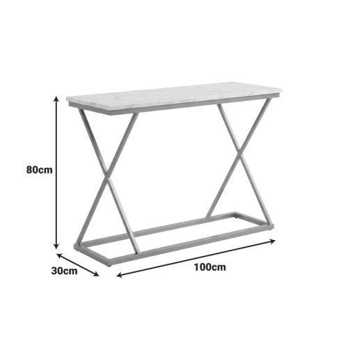 Glimmer pakoworld console tableς walnut with black metal 100x30x80cm