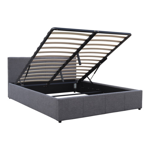 Dellia pakoworld bed with storage space anthracite fabric 150x200cm