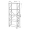 Bimblem pakoworld bookcase walnut with black metal 60x30x150cm