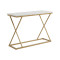 Glimmer pakoworld console table marble white with golden metal 100x30x80cm