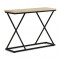 Glimmer pakoworld console table natural finish with black metal 100x30x80cm
