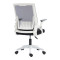 Penza office chair pakoworld white - mesh black 48x58x92-102cm