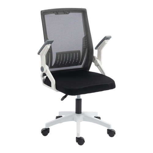 Penza office chair pakoworld white - mesh black 48x58x92-102cm
