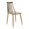 Dining chair Aurora pakoworld mocha pp-natural color metal leg 42x49.5x77cm