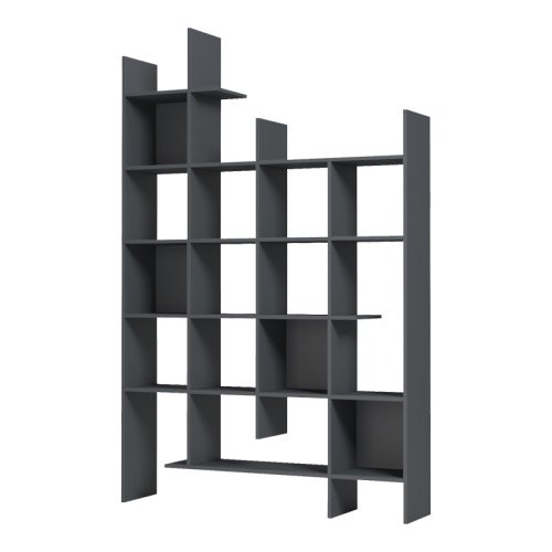 Manco  pakoworld bookcase anthracite 122x25.5x188cm