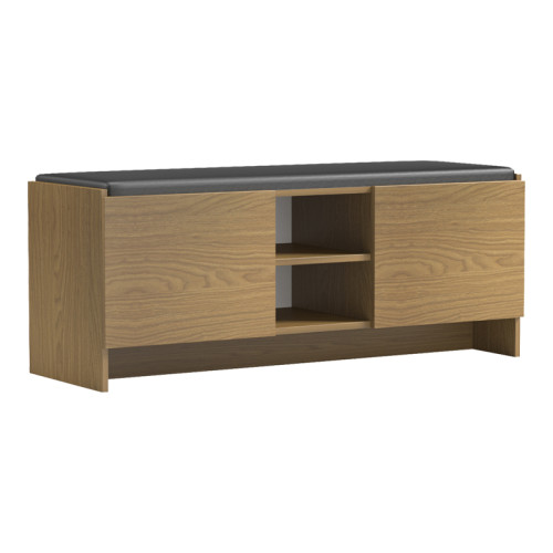 Entrance furniture stool-shoe rack Zulla pakoworld 10 pairs light walnut 110x37x43cm