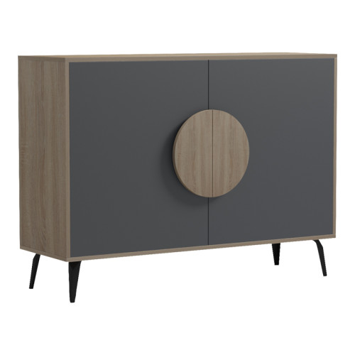 Buffet Gora pakoworld sonoma - anthracite 110x35.5x82cm