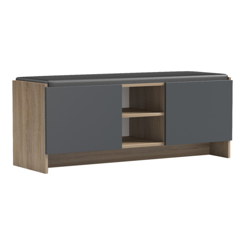 Entrance furniture stool-shoe rack Zulla pakoworld 10 pairs sonoma-anthracite 110x37x43cm