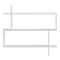 Parallel wall-shelf pakoworld white 70x22x65.5cm