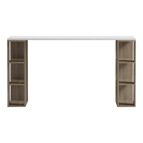 Desk with shelf Colmar pakoworld sonoma-white 140x60x75cm