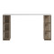 Desk with shelf Colmar pakoworld sonoma-white 140x60x75cm