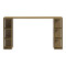 Colmar pakoworld desk with shelf in light walnut 140x60x75cm