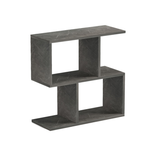 Wesmol pakoworld side table-bookcase anthracite marble look 50x20x50cm