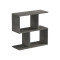 Wesmol pakoworld side table-bookcase anthracite marble look 50x20x50cm