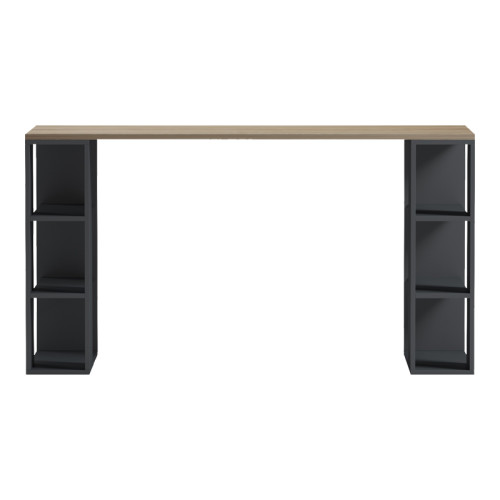 Desk with shelf Colmar pakoworld anthracite-sonoma 140x60x75cm