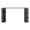 Desk with shelf Colmar pakoworld anthracite-sonoma 140x60x75cm
