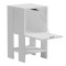 Bedside table Reppo pakoworld white  30x30x55cm