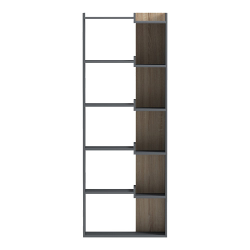 Corpus pakoworld bookcase anthracite-sonoma 61x22x162cm