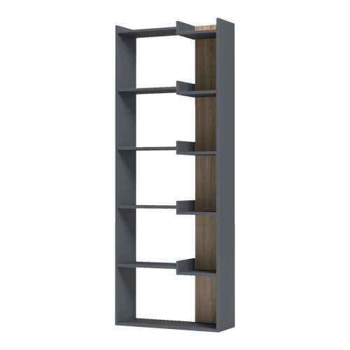 Corpus pakoworld bookcase anthracite-sonoma 61x22x162cm