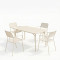 Moraja Federal pakoworld set of 5 pieces cream metal 140x80x72cm