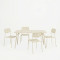 Moraja Deraby Ι pakoworld set of 5 pieces cream metal 140x80x72cm