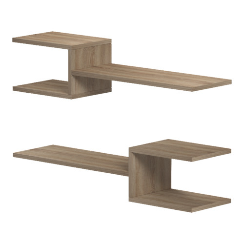 Sumpa pakoworld wall shelf 2 pcs sonoma 65x20x18cm