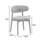 Luben chair pakoworld brown fabric - rubberwood in natural shade 53x54x79cm