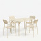 Moraja Deraby pakoworld set of 5 pieces cream metal 140x80x72cm