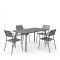 Moraja Federal pakoworld set of 5 pieces black metal 140x80x72cm
