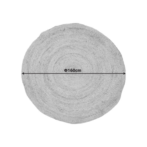 Solon pakoworld beige jute rug D160x1cm