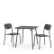 Moraja Deraby I pakoworld set of 3 pieces black metal 70x70x73cm