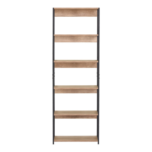 Kaliano pakoworld oak-black metal bookcase 59.5x35x176.5cm