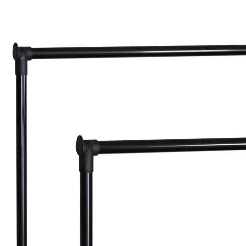 Floor hanger Ganco pakoworld black metal 74.5x39x157cm