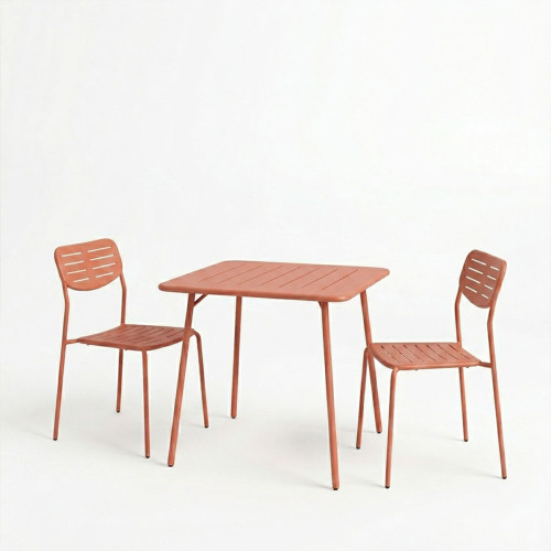 Moraja Deraby I pakoworld set of 3 pieces terracotta metal 70x70x73cm