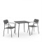 Moraja Deraby pakoworld set of 3 pieces black metal 70x70x73cm